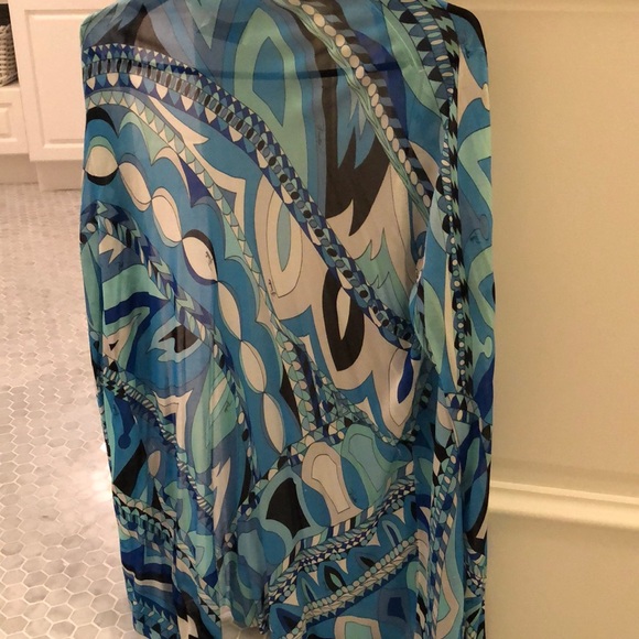 Emilio Pucci cardigan classic blue multi pattern - Picture 1 of 6
